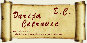 Darija Četrović vizit kartica